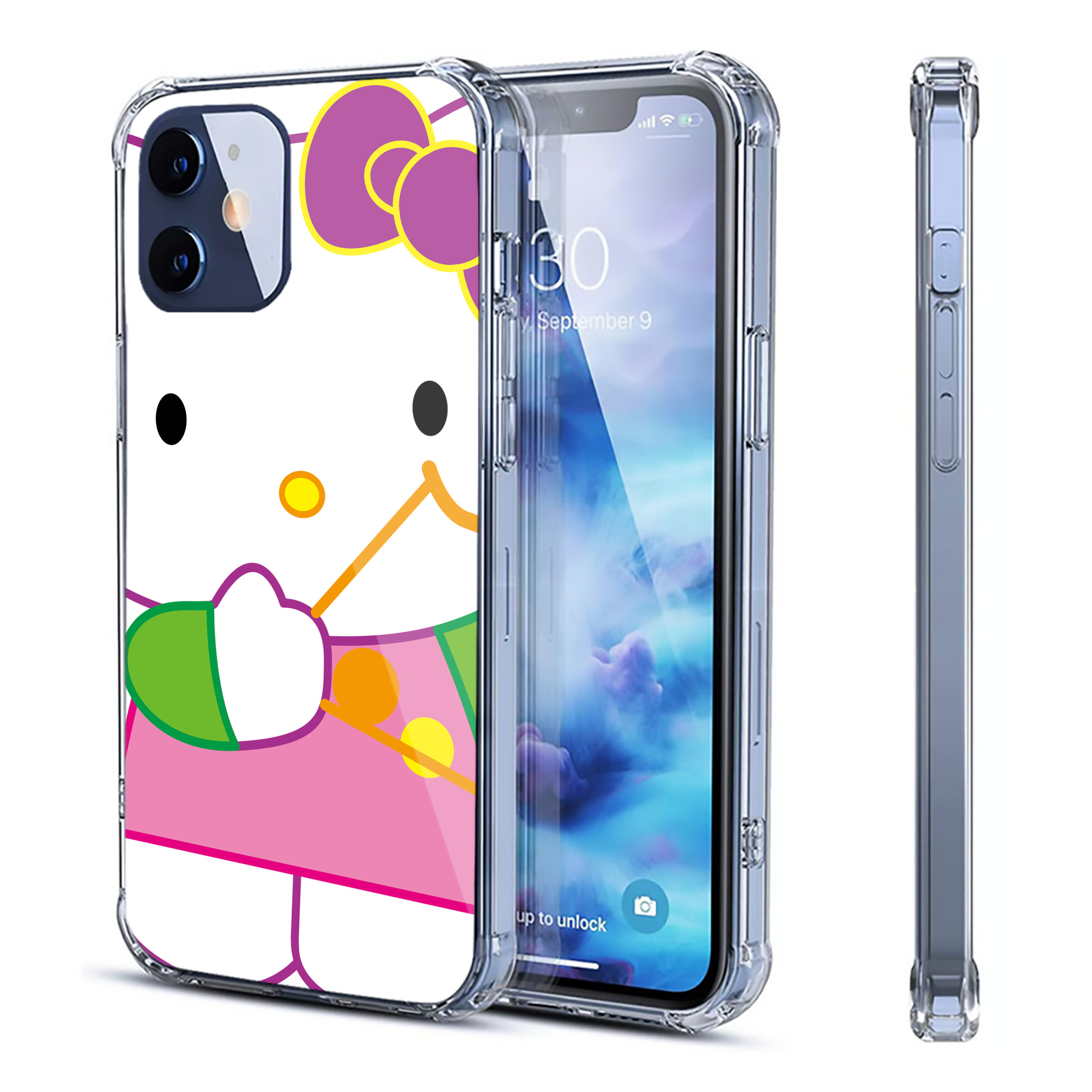 （画像用） Hello Kitty ハローキティ 【iPhone 12シリーズ対応】透明スマホケース（クリアソフトケース）